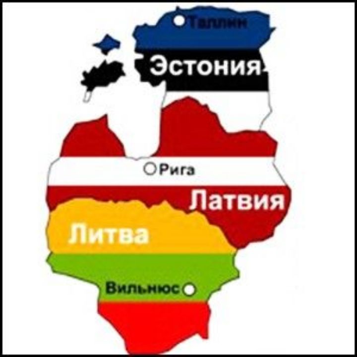 Карта балтийских стран